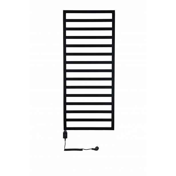Koupelnový radiátor Vinolli Frame elektrický 900 W Černý Mat 1240x530