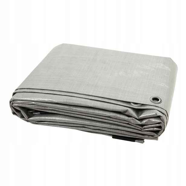 Voděodolná Vyztužená Plachta Stříbrná Hrubá 120g/M2 Uv+ 6x8M