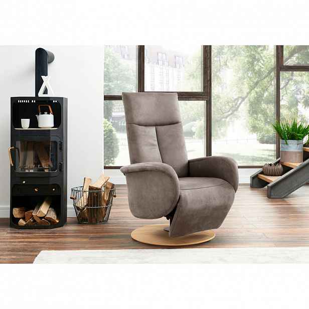 Sit & More RELAXAČNÍ KŘESLO, textil, šedavě hnědá
