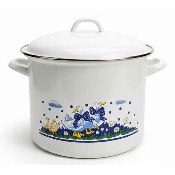 Hrnec Smaltovaný 8 l Retro Vysoké víko Plyn/indukce Maďarský fi 24 cm