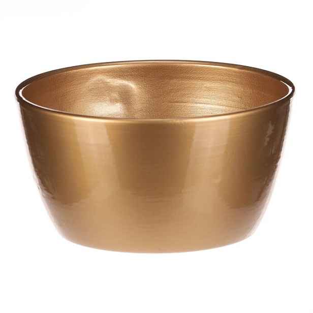 Keramický obal na květiny Terakota, pr. 15 cm, zlatá