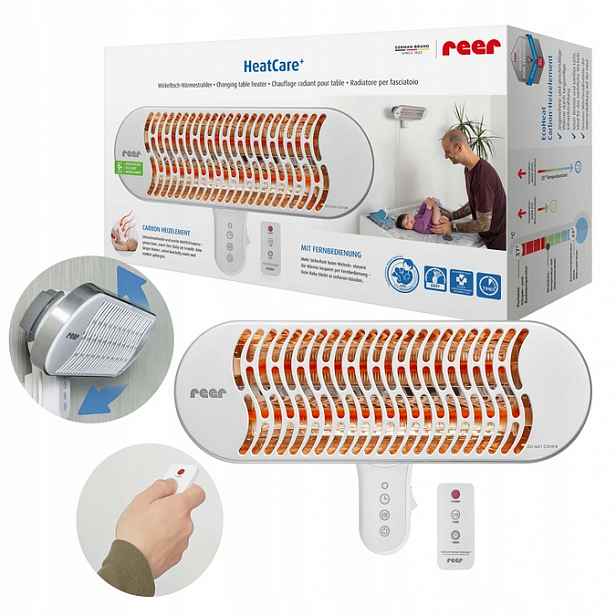 Ohřívač pro miminka pro přebalovací pult, časovač, dálkové ovládání 350W/700W HeatCare+ Reer