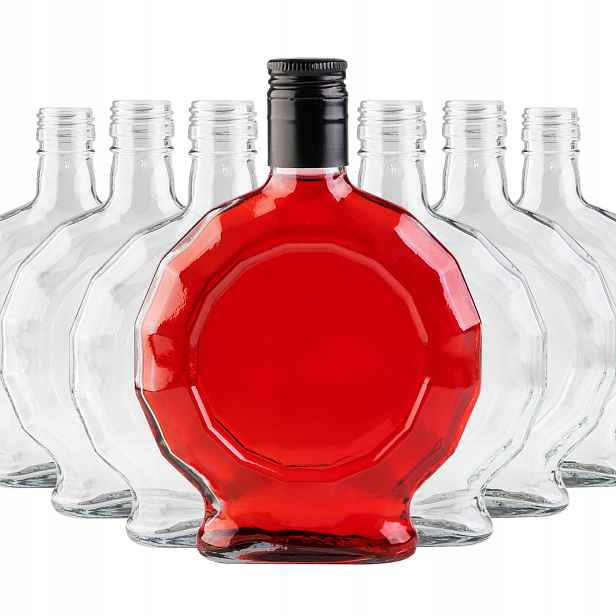 Set 40x Lahve Medailon 250 ml se šroubovacím uzávěrem Karafa na Likér Alkohol