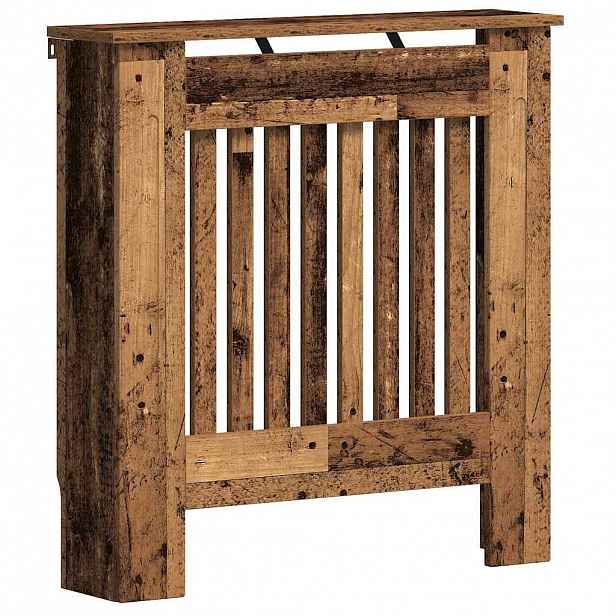 vidaXL Kryt radiátoru Staré dřevo 78 x 19 x 81,5 cm Kompozitní dřevo