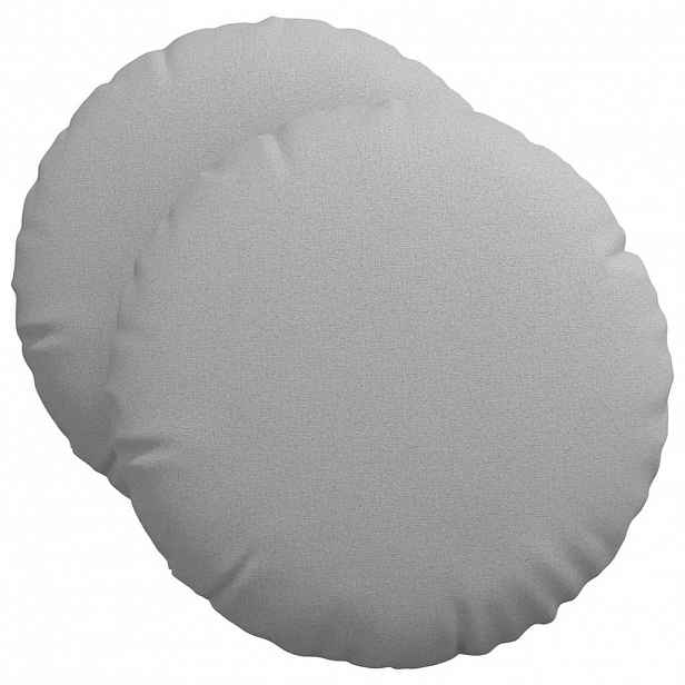 vidaXL Polštáře na sedadla 2 ks Textil Oblačno šedá Ø50 x 19 cm