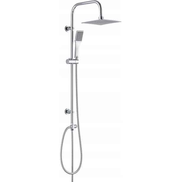 Dešťová sprcha Chromovaná 220 x 220 mm s Anti-Calc, Průtok A, Pevná montáž