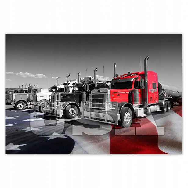 Fototapety 152x104 Americké nákladní automobily