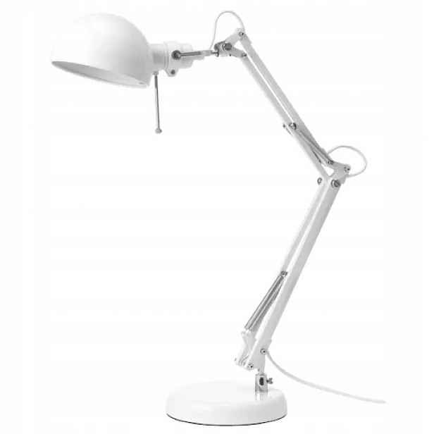 Noční lampa na psací stůl na čtení nastavitelná E14 Ikea Forså bílá