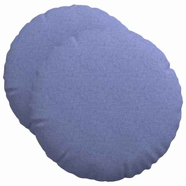 vidaXL Polštáře na sedadla 2 ks Textil Modrá džínovina Ø50 x 19 cm