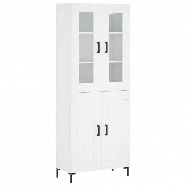 vidaXL Skříň highboard bílá 69,5 x 34 x 180 cm kompozitní dřevo