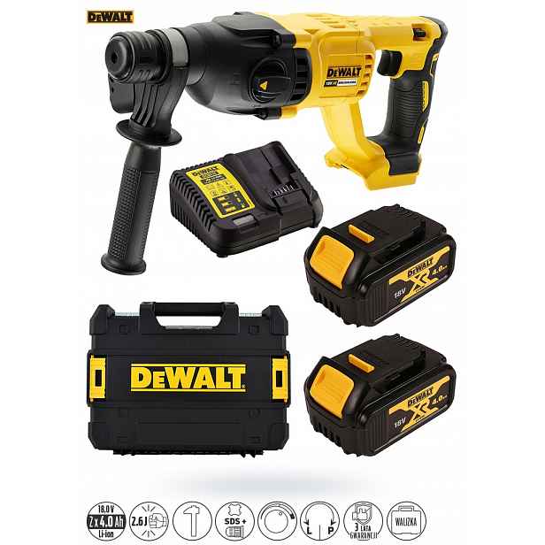 Akumulátorová vrtačka 18V DeWalt DCH133M2 na baterie 125 mm, vrtačka