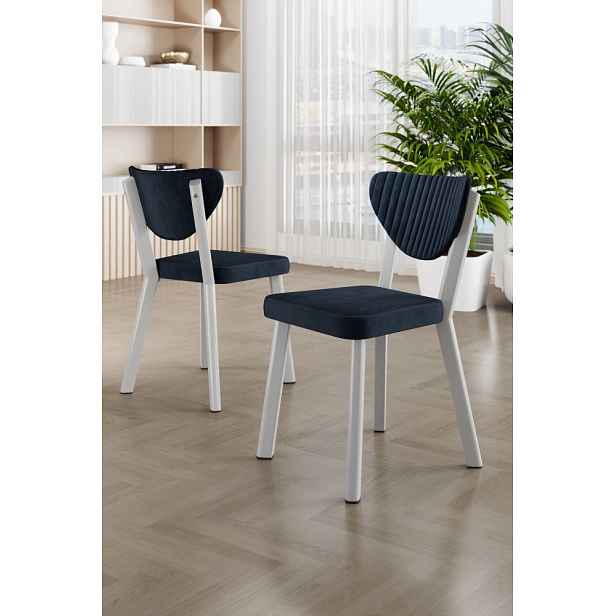 Sada židlí (4 kusy) Arfe - Anthracite, White