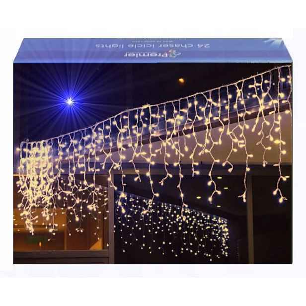 Sople 500 Led Záclona Venkovní Osvětlení IP44 Bílá Teplá Studený Flash 25 M