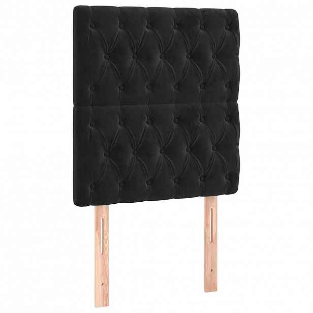 vidaXL Čelo postele černé 80x7x118/128 cm sametové