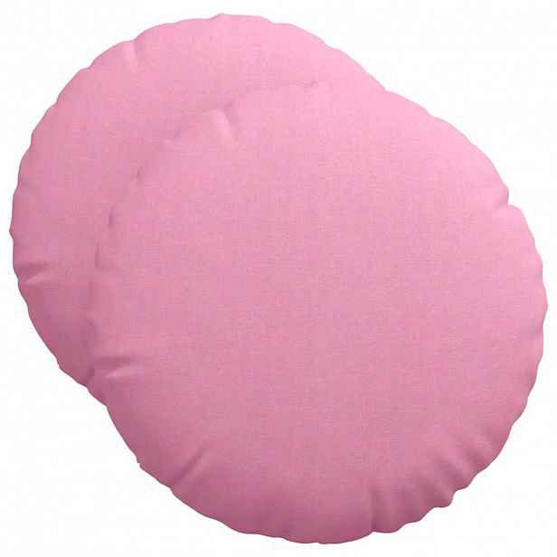 vidaXL Polštáře na sedadla 2 ks Textil Růžová Ø50 x 19 cm