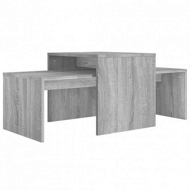 vidaXL Sada konferenční stolků šedá sonoma 100 x 48 x 40 cm kompozit