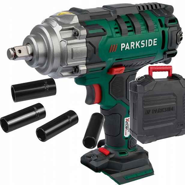 aku rázový utahovák Parkside Passk 20V 400 Nm Kufr s nástavcem