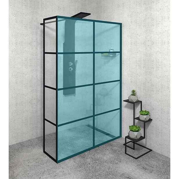 Gelco Cure Black - Přídavný panel ke sprchové zástěně, 200x35 cm, černá mat CB350