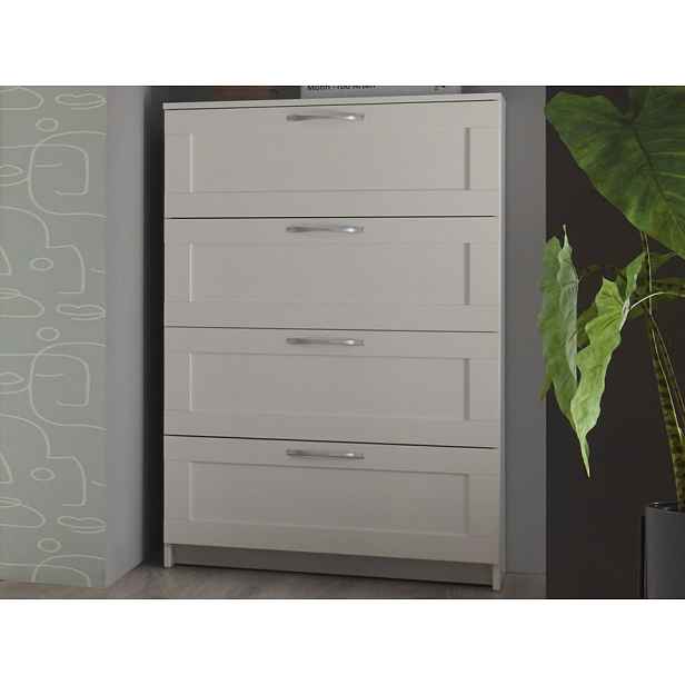 Komoda se zásuvkami Leporolo 78 cm, bílá mat