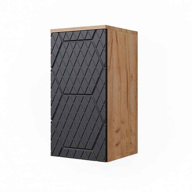 Vicco KOUPELNOVÁ SKŘÍŇKA Irma Antracit se strukturou včelí plástve 30 x 59 cm 2 oddíly, koupelna
