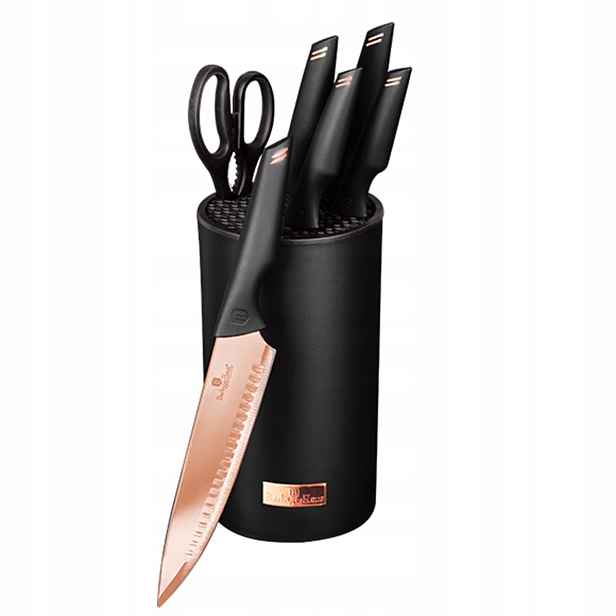 Nože stojan Berlinger Haus Rose Gold 7 Ks BH-2651
