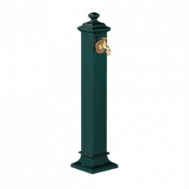 Relaxdays VODNÍSLOUPEK Tmavě zelený Zlatý Litina Ocel 86 cm