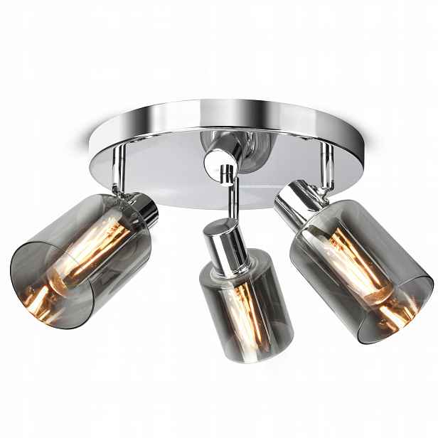 Závěsné svítidlo Stropní lustr Chrom Skleněná trubice 540-EG3 Led E27