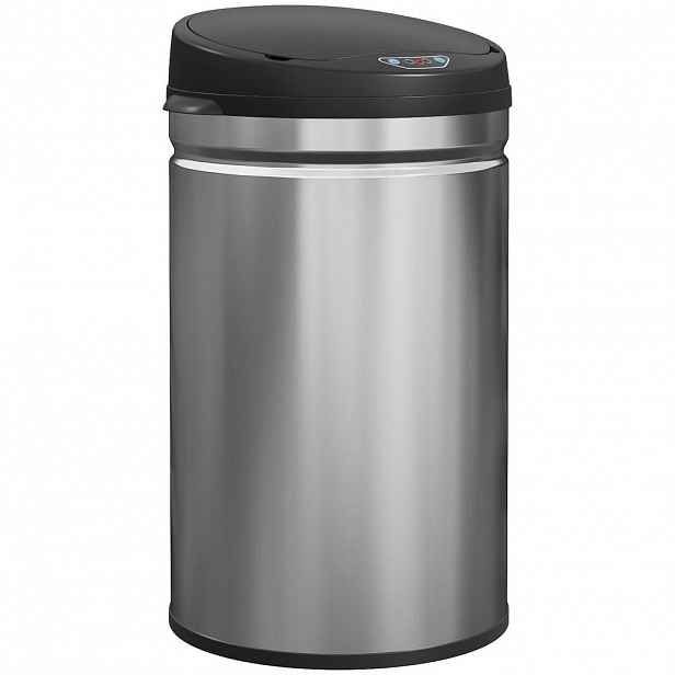 HOMCOM KOŠ na odpadky se senzorem 30 l z nerezové oceli Automatický koš na odpadky s víkem se systémem Soft-Close