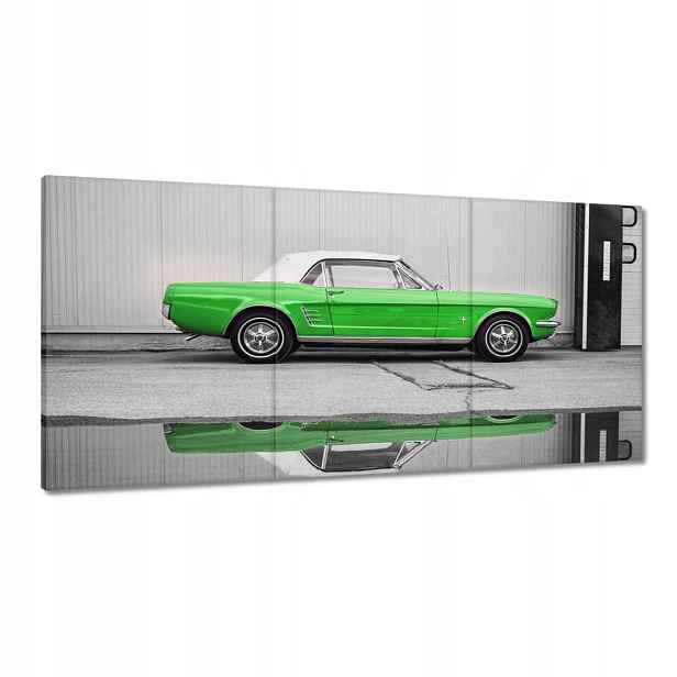 Obrazy 180x90 Zelený Ford Mustang Usa