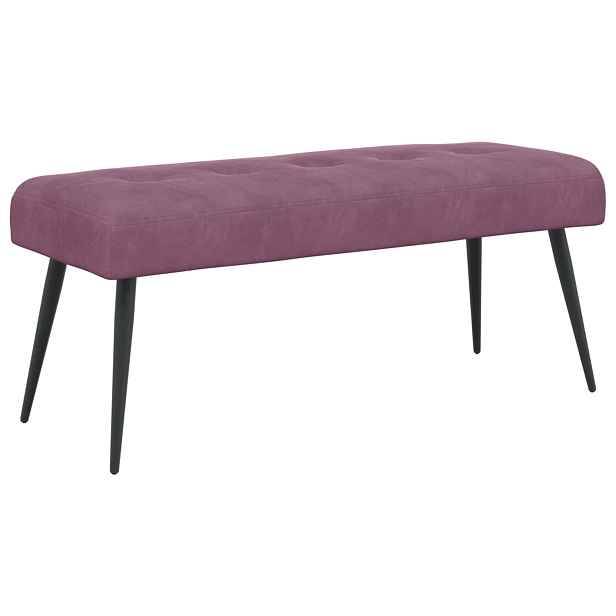 vidaXL Lavice s knoflíkovým prošíváním Fialová 110 x 40 x 46 cm Samet
