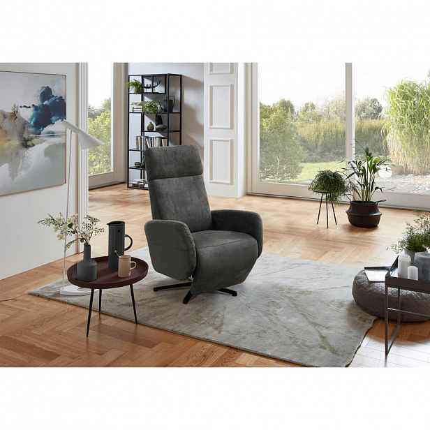Sit & More RELAXAČNÍ KŘESLO, textil, antracitová