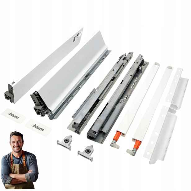 Šuplík Blum Tandembox Antaro 400 mm Vysoká 199 mm Nosnost 35 kg bílá