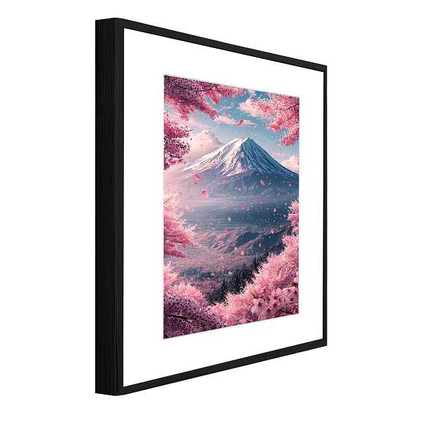 3D Obraz V Černém Rámečku Passe Partout Krajina Příroda Hory 100x70