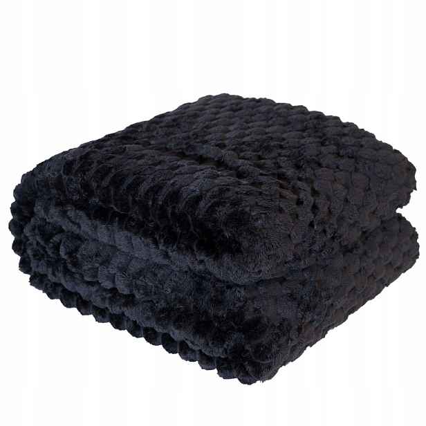 Elegantní Deka Přehoz Pled Mikos 160x200 Černá