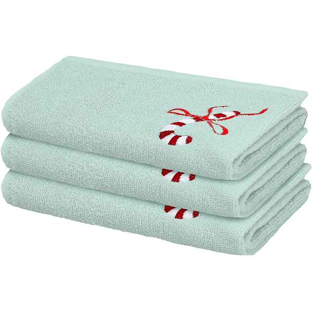 Livarno® Froté ručník, 50 x 100 cm / Froté ručník pro hosty, 30 x 50, 450 g/m², 3 kusy (3x, zelená)