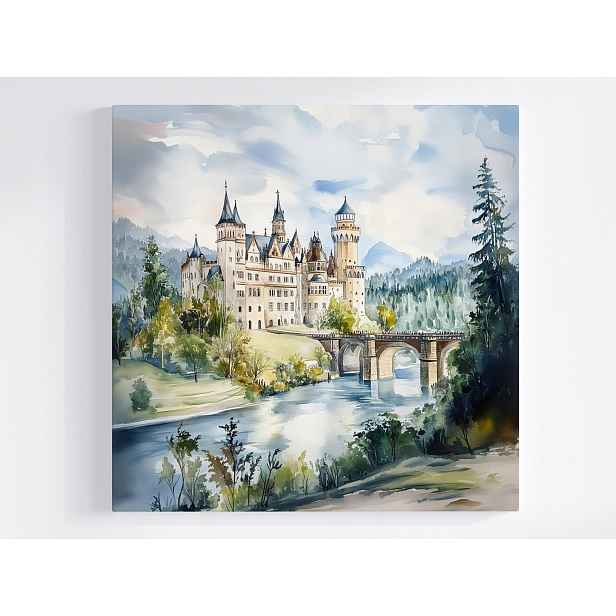 Obraz Na Plátně Canvas Krajina Německo Bavorsko Zámek Neuschwanstein 50x50
