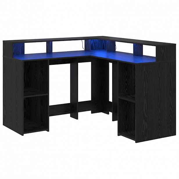 vidaXL Stůl Černý dub Kompozitní dřevo 130 x 130 x 91 cm