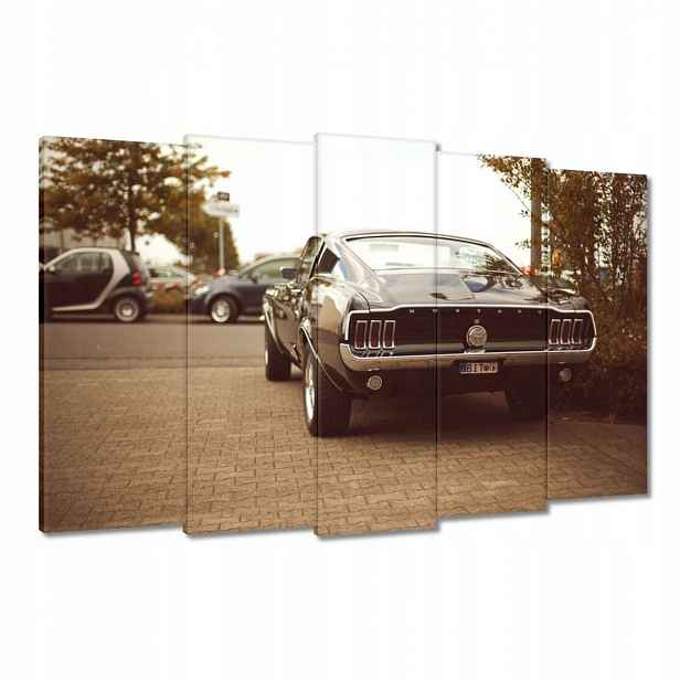Obrazy 150x95 Ford Mustang Černo-bílý