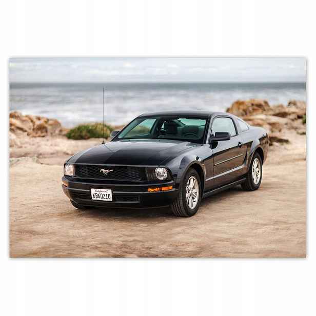 Plakáty 200x135 Černý Ford Mustang