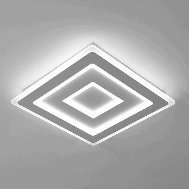 Led stropní svítidlo Plafon Čtverec Bílé Moderní Do Obývacího Pokoje 52W 6500K