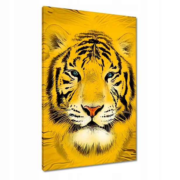 Obrazy 60x90 Žlutá hlava tygra