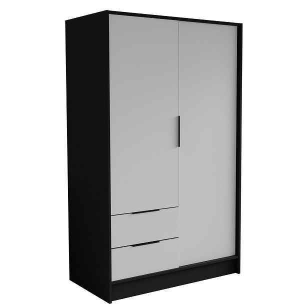 MASSENO ŠATNÍ SKŘÍŇ S OTOČNÝMI DVEŘMI CAVA, 102/200/51 cm moderní 2dveřová, černá