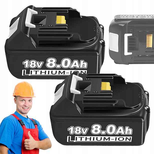 2 Kusy 18 V 8000 Mah Akumulátor Pro Makit BL1850 BL1850B BL1860B