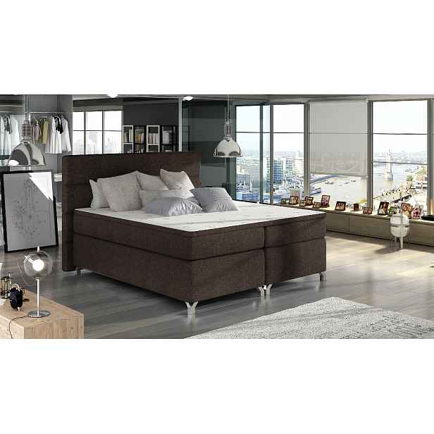 Boxspring Amadeo Rozměr: 180 x 200 cm, látka: Sawana 26, Varianta: S LED osvětlení