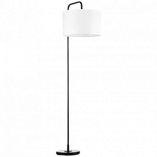 HOMCOM STOJACÍ LAMPY Obývací pokoj Stojací lampa s látkovým stínidlem, nožním spínačem, bílá