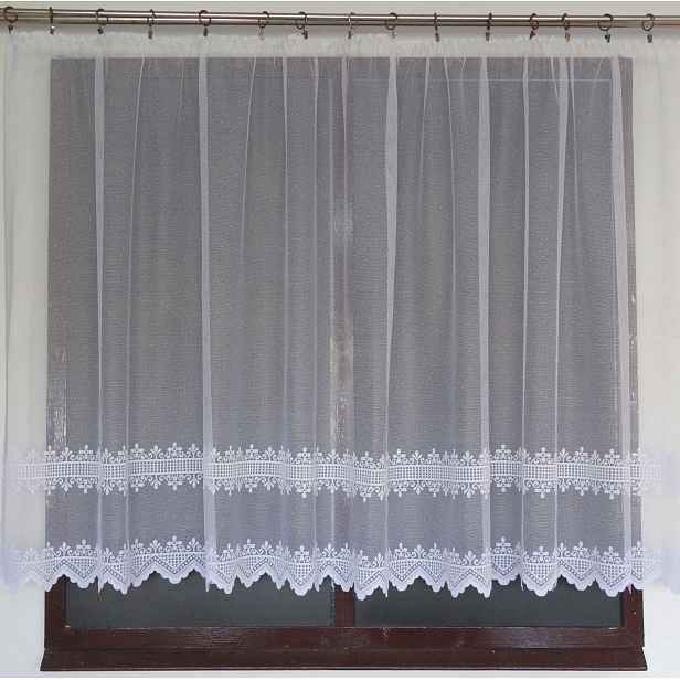 Mg Záclona 32/100 Bílá 430X160 s páskou Polský K