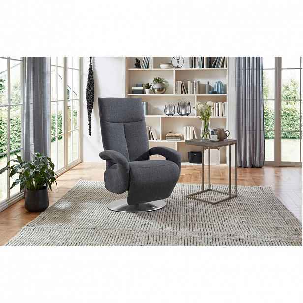 Sit & More RELAXAČNÍ KŘESLO, textil, modrošedá