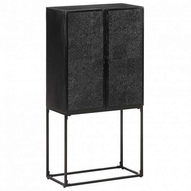 vidaXL Příborník černý 60 x 30 x 120 cm masivní akácie a mangovník