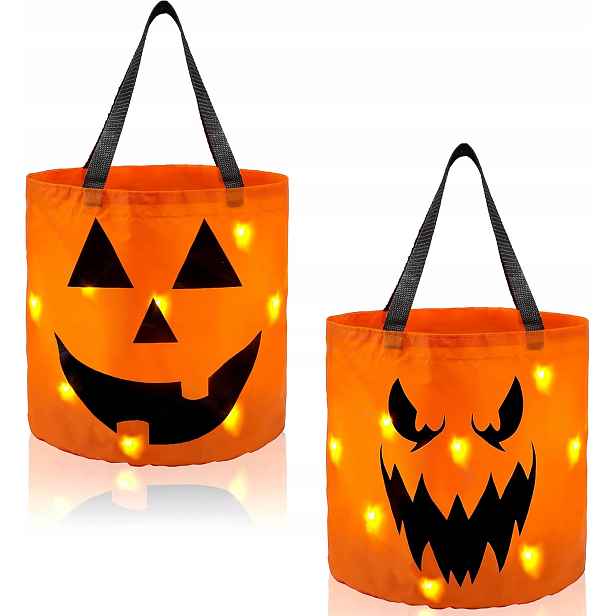 2 ks sáčků na Halloween Bonbónek nebo psík, 25 x 30 cm, s dýní