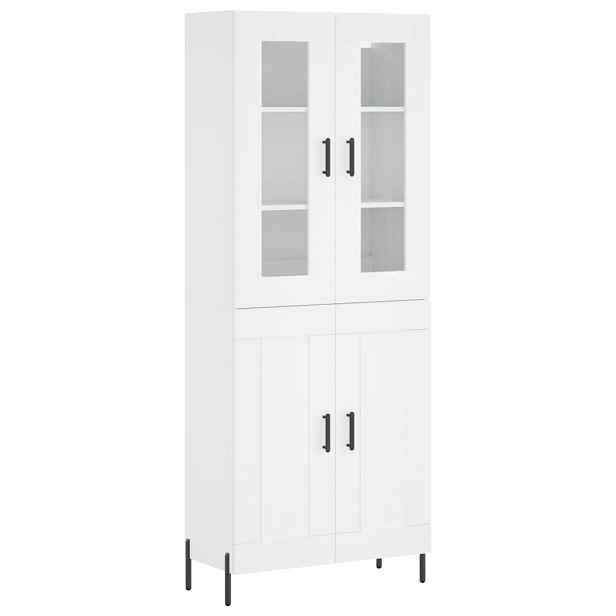 vidaXL Skříň highboard bílá 69,5 x 34 x 180 cm kompozitní dřevo